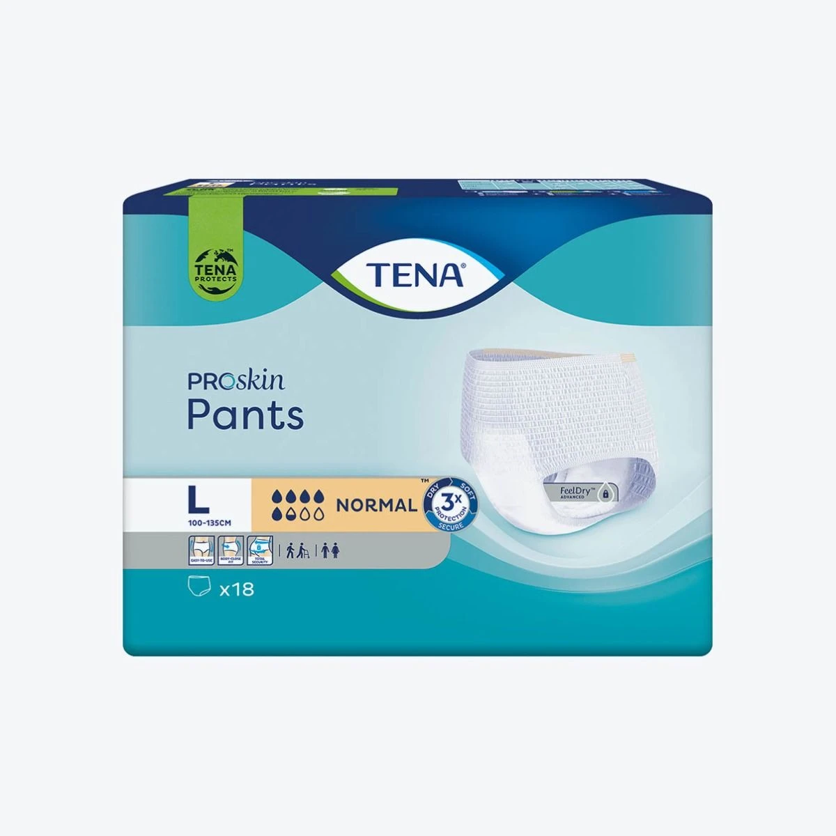 Sous-vêtements TENA Pants Proskin Normal - Taille L - Sachet de 18