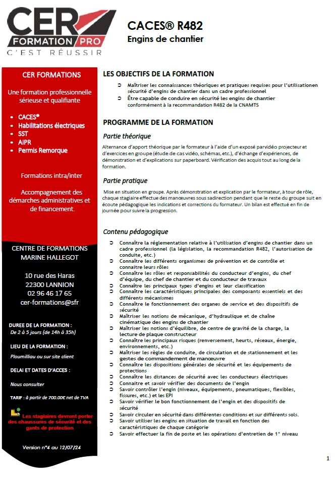 Caces® R482 Cat G