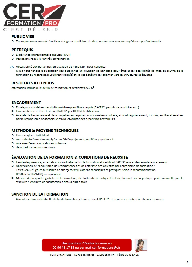 Caces® R490 + (option télécommande)