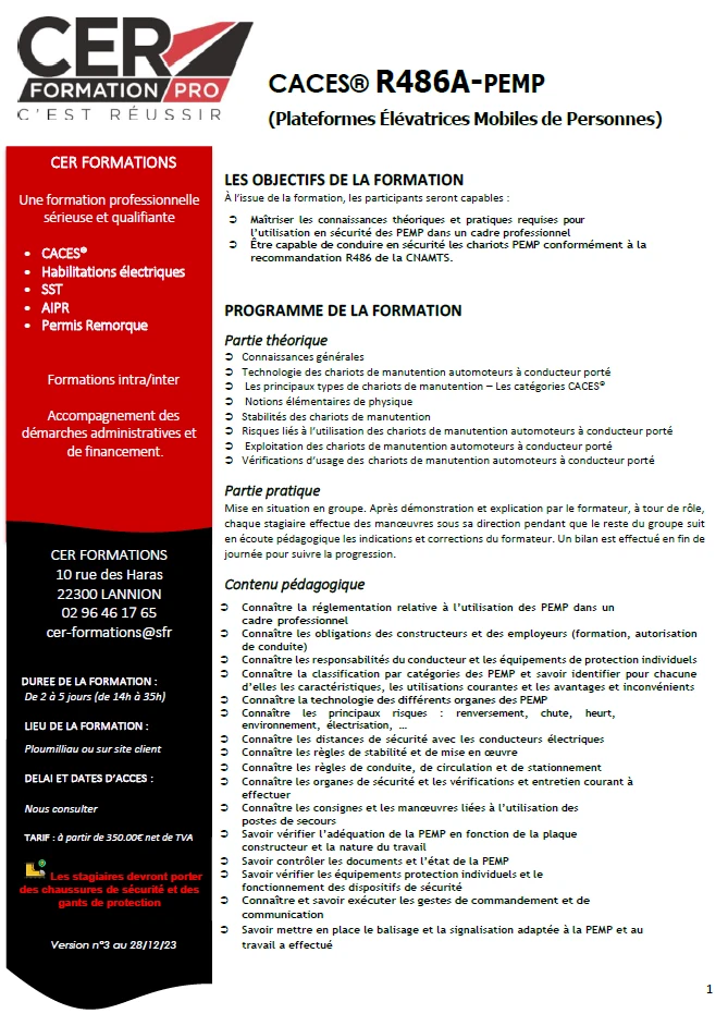 Caces® R486 Cat A