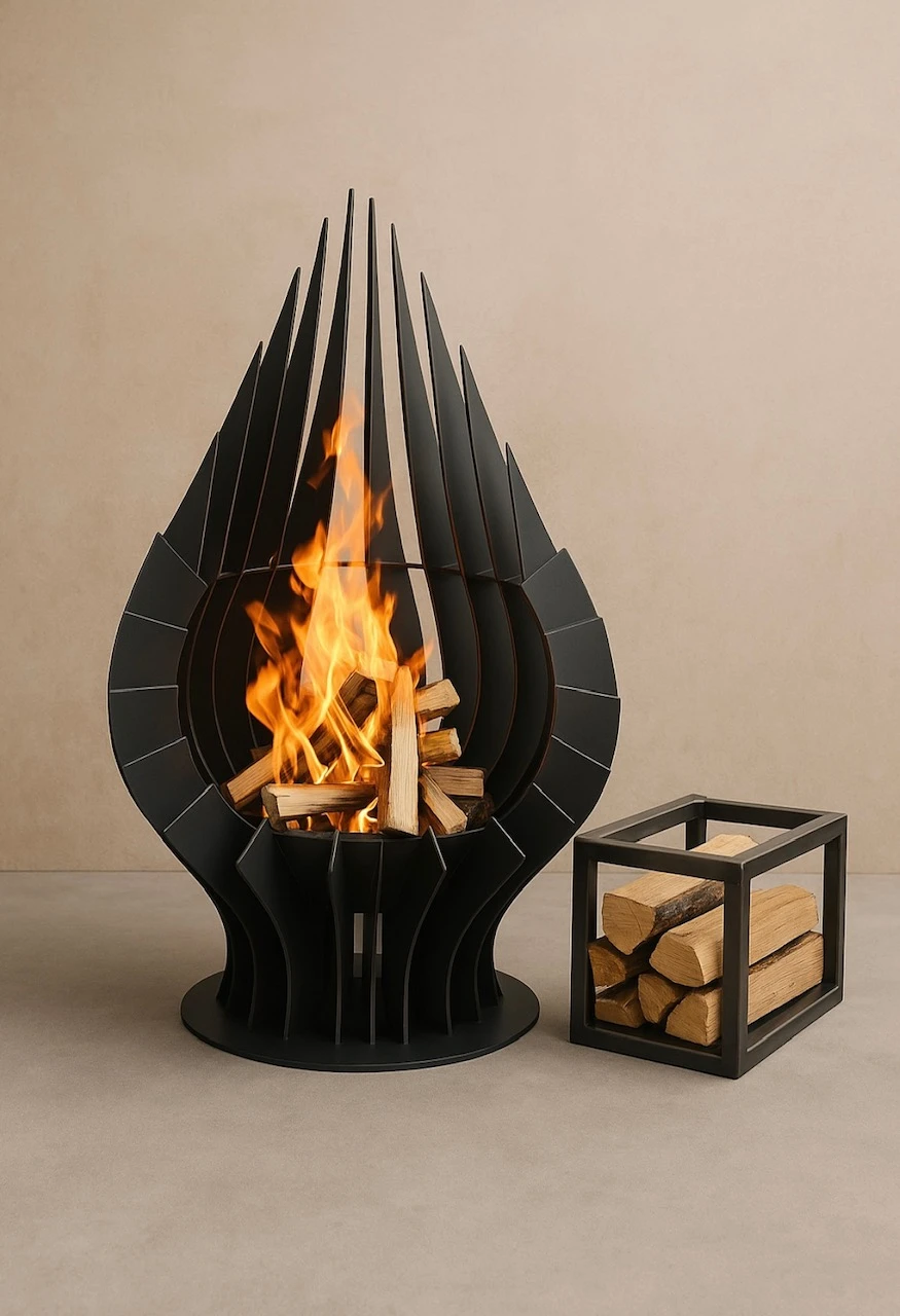 Brasero FLAMME extérieur pour terrasse et jardin