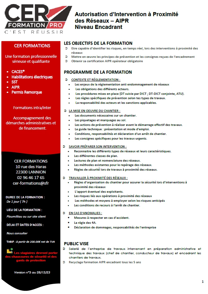 AIPR Encadrant