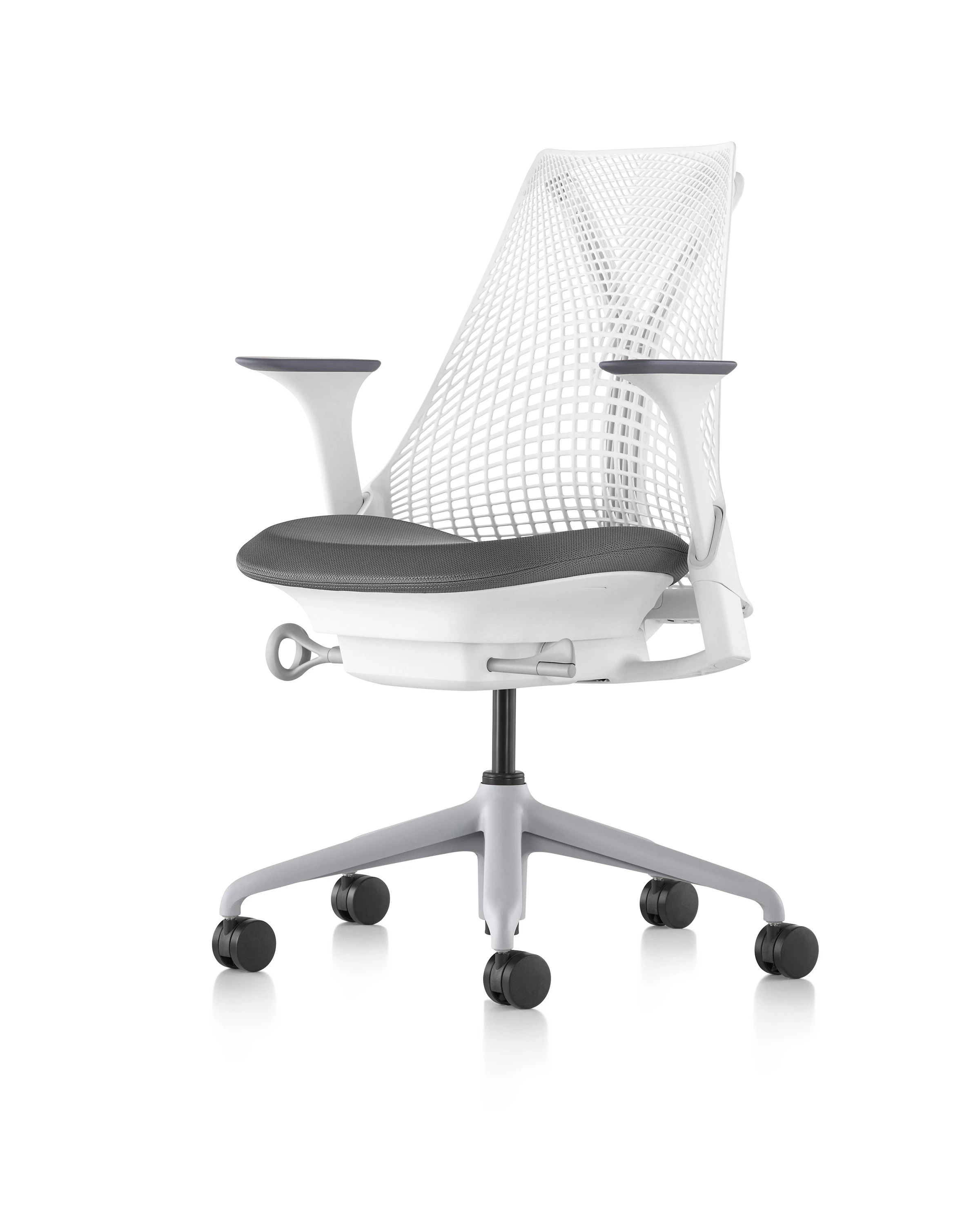 Fauteuil Herman Miller SAYL - dossier blanc assise Phoenix personnalisable - Design eco-responsable