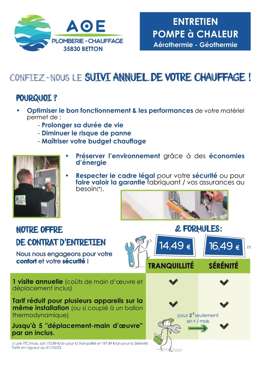 Entretien pompe à chaleur