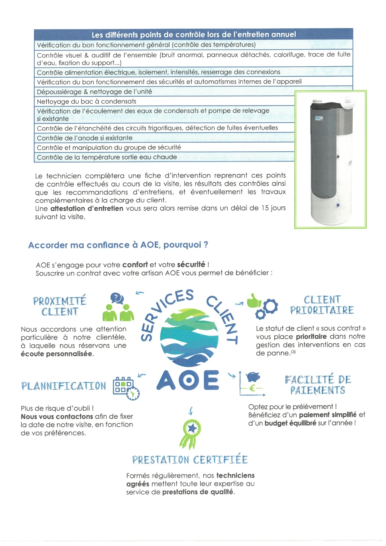 Entretien ballon d'eau chaude thermodynamique