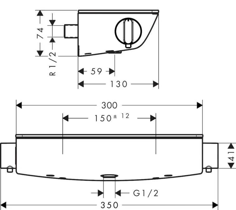 Mitigeur douche thermostatique HANSGROHE Ecostat Select