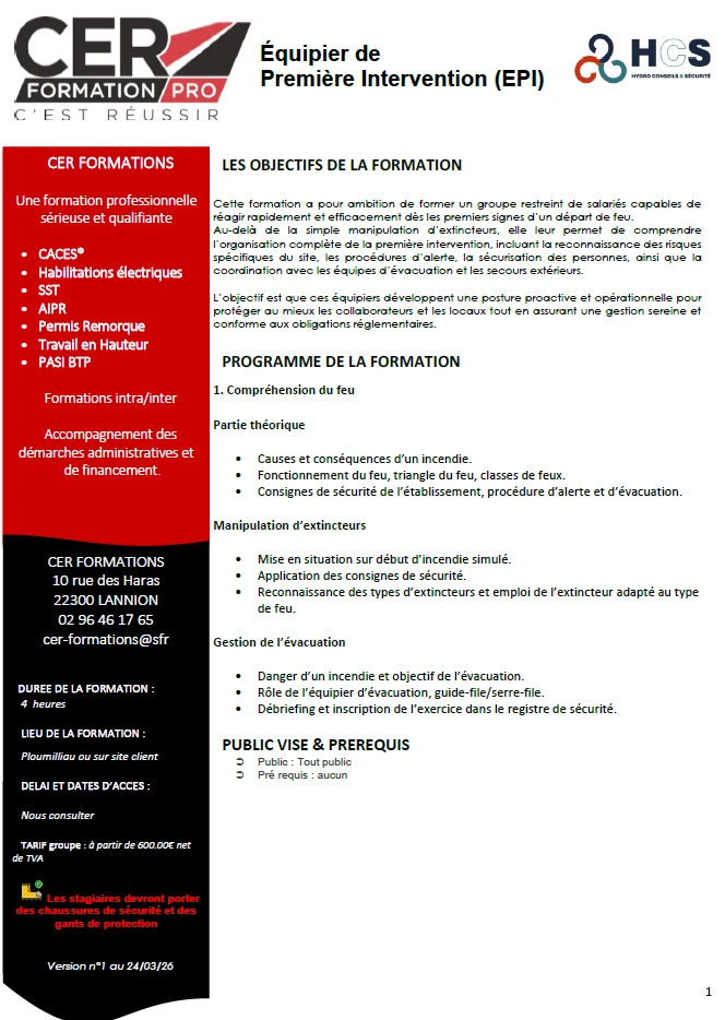 EPI (Équipier de Première Intervention)
