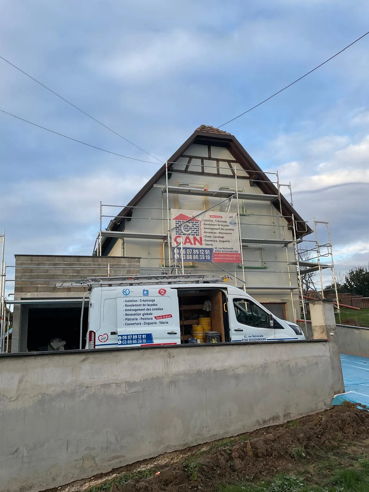 CHANTIER RAVALEMENT DE FACADE STEINSELTZ WISSEMBOURG SCHLEITHAL MEMMELSHOFFEN