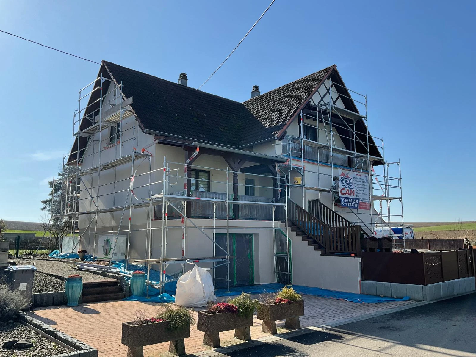 CHANTIER RAVALEMENT DE FACADE WINTZENBACH STEINSELTZ WISSEMBOURG SCHLEITHAL