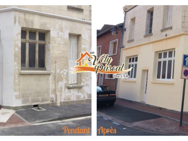 Ravalement de façade en peinture dans l’Aisne (02) – Rénovation extérieure par Vely Pascal Père & Fils