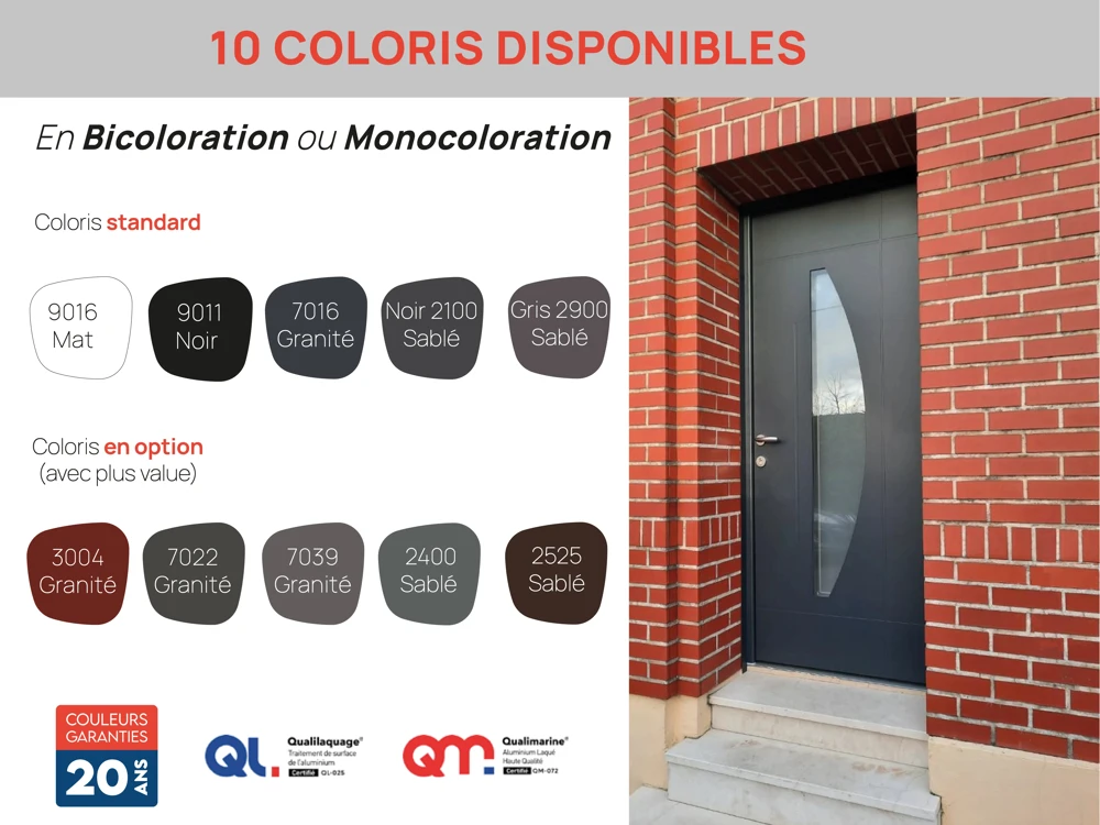 Porte d'entrée ALUMINIUM – AUBURN