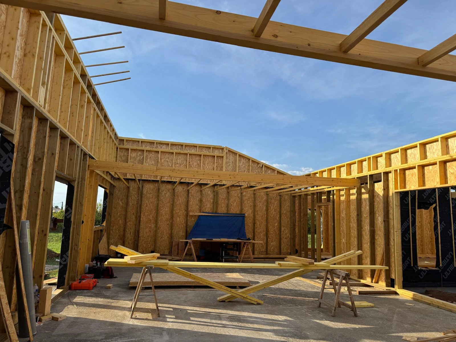 Construction ossature bois – Extension et structure bois sur mesure