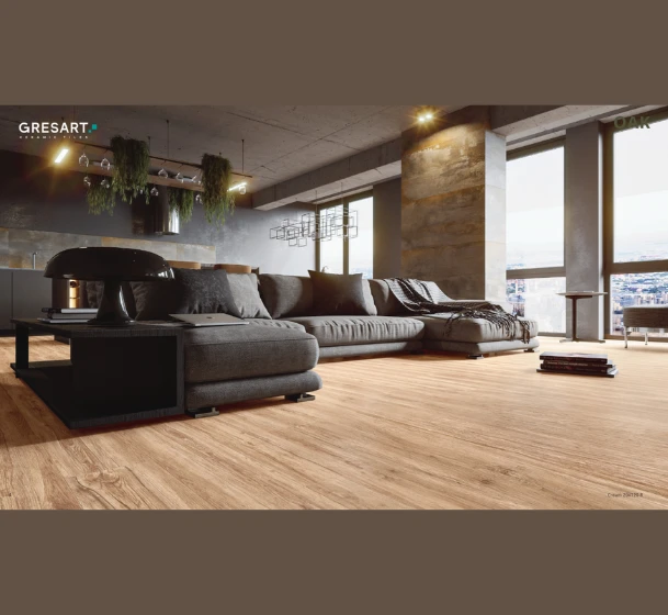 Carrelage 20X120 GRESART Série OAK CREAM