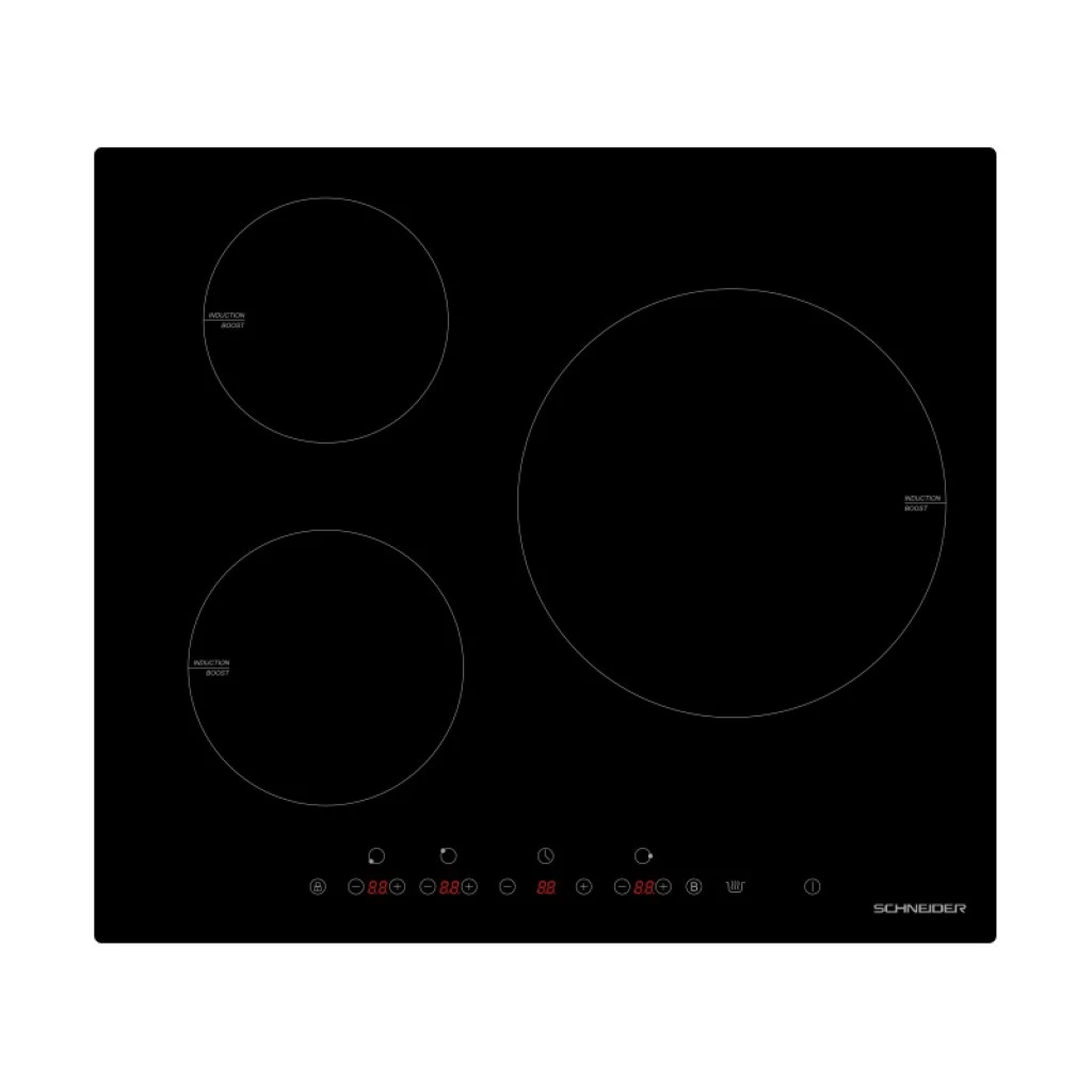 Table induction 3 foyers 60 cm noir STI603