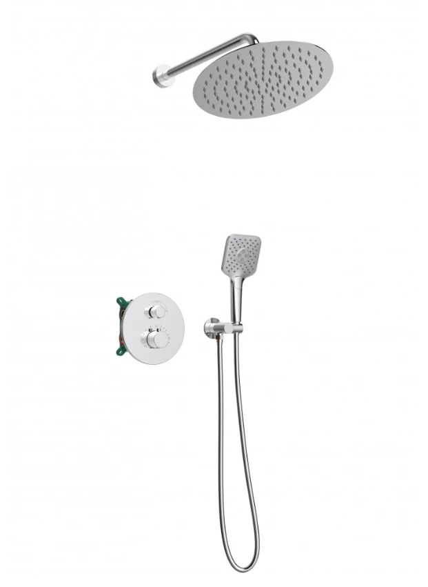 Kit Douche Encastré Rond E Box Chrome