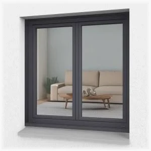 Ouvrant à la française 2 vantaux extérieur gris anthracite