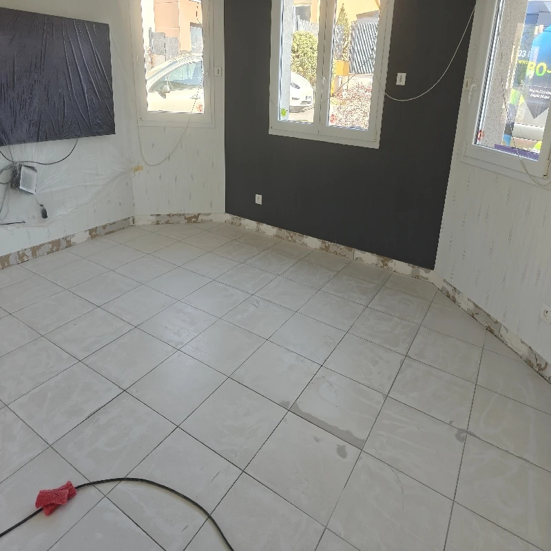 Rénovation de sol suite à des fissuration