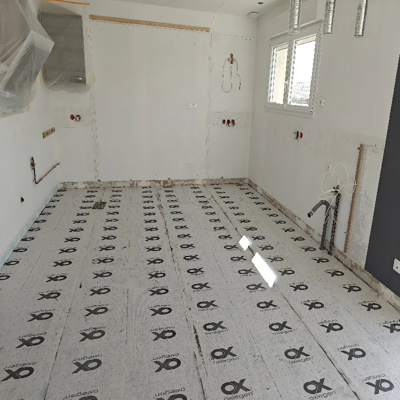 Rénovation de sol suite à des fissuration
