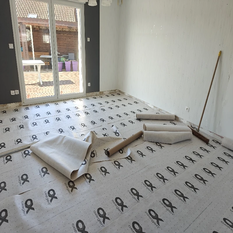 Rénovation de sol suite à des fissuration