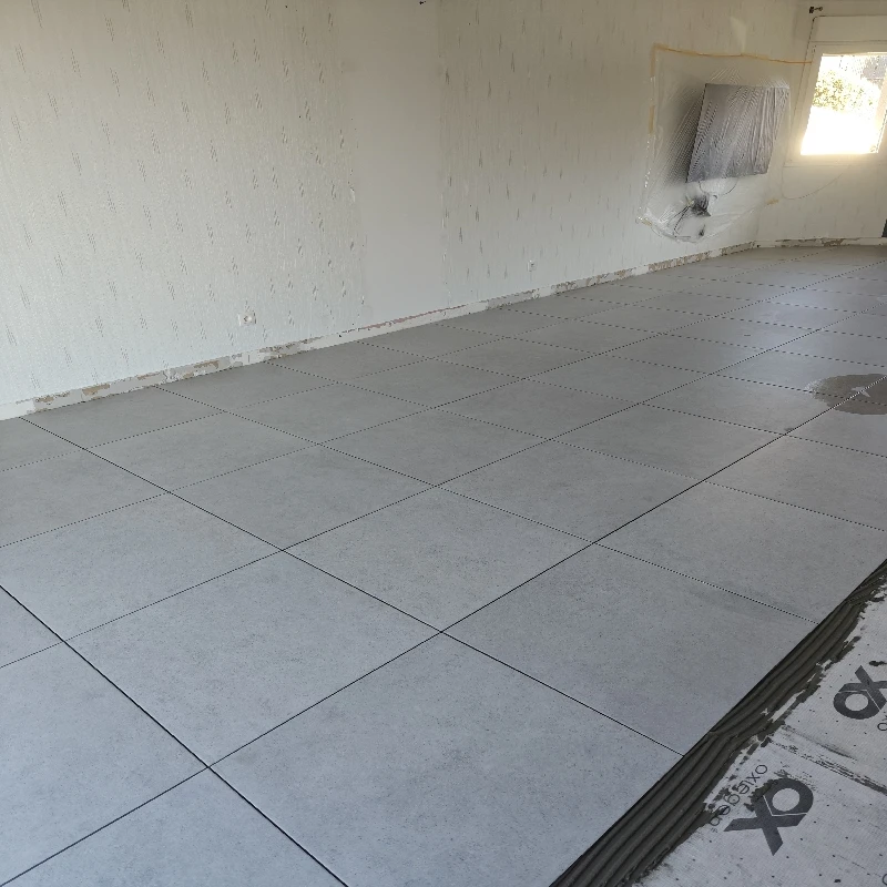 Rénovation de sol suite à des fissuration