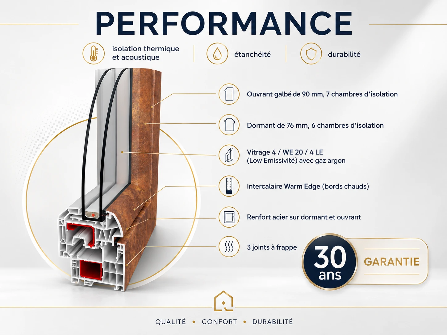 Fenêtre PVC gamme Premium Design