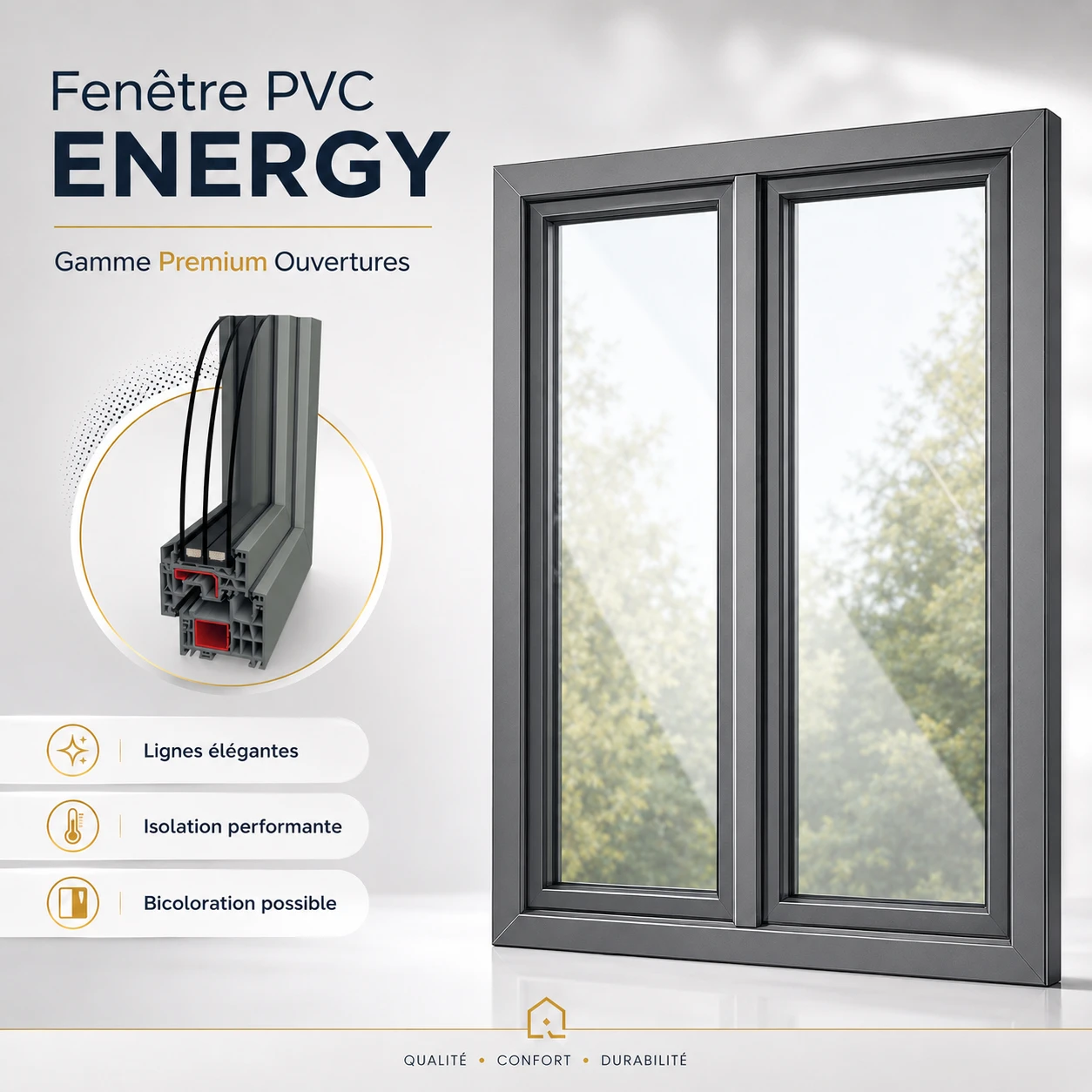 Fenêtre PVC gamme Premium Energy