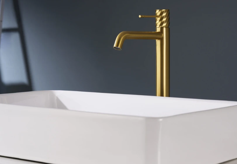 Mitigeur Lavabo Haut Bless Or Brossé