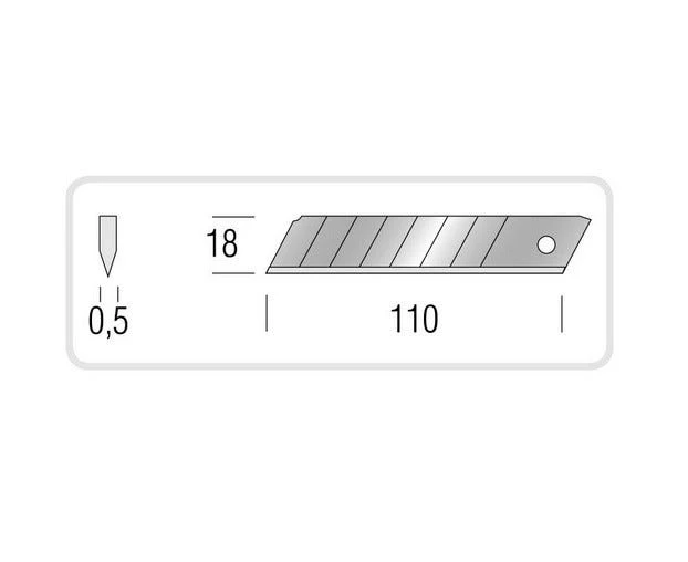 ETUI 10 LAMES CUTTER 18 MM