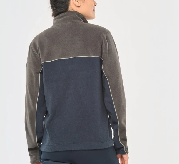 Veste micropolaire bicolore écoresponsable unisexe personnalisable