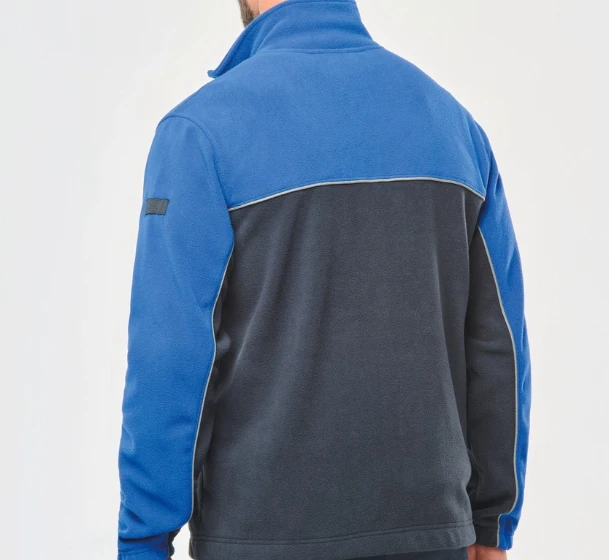 Veste micropolaire bicolore écoresponsable unisexe personnalisable