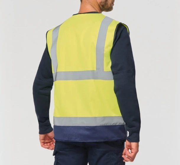 Gilet de sécurité haute visibilité recyclé avec zip unisexe