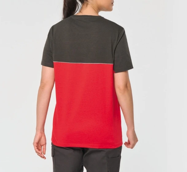 T-shirt bicolore écoresponsable manches courtes unisexe personnalisable