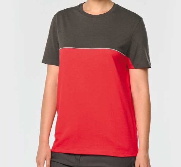 T-shirt bicolore écoresponsable manches courtes unisexe personnalisable
