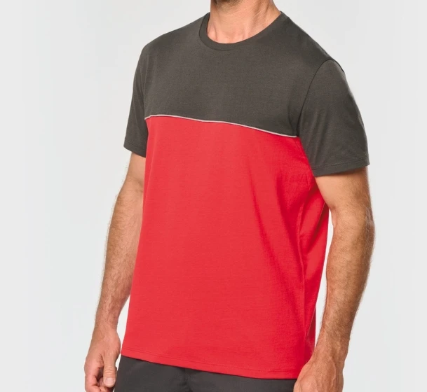 T-shirt bicolore écoresponsable manches courtes unisexe personnalisable
