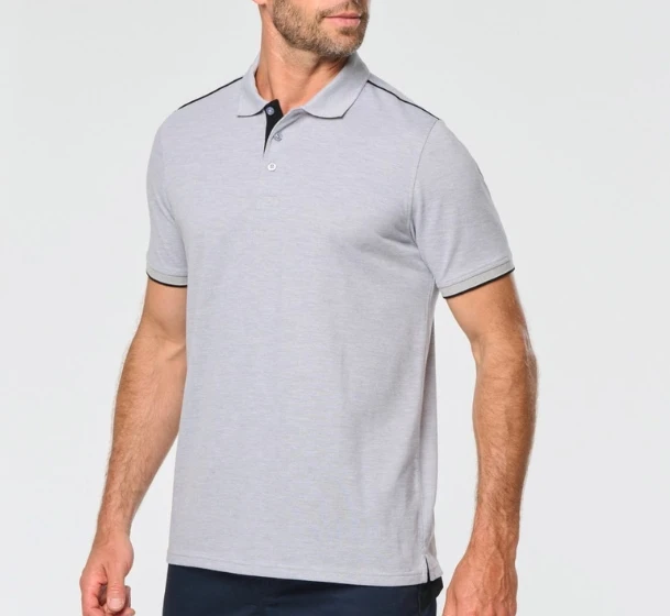 Polo Day To Day contrasté manches courtes homme personnalisable
