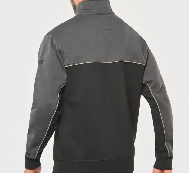 Sweat-shirt écoresponsable col zippé unisexe personnalisable