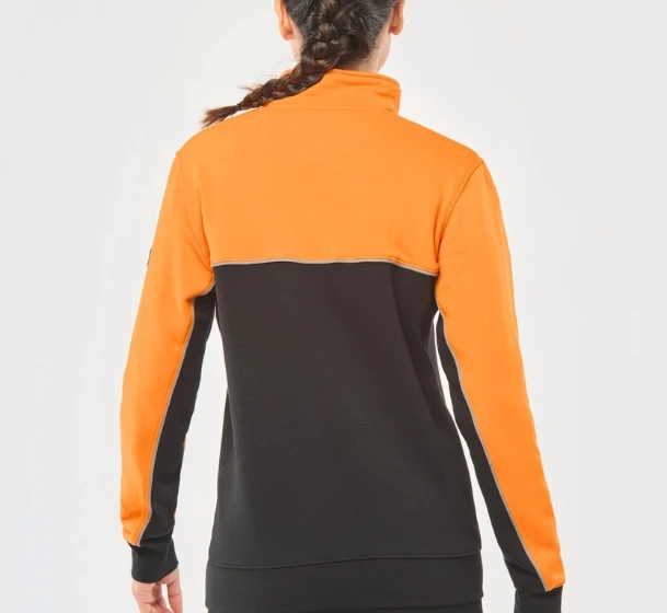 Sweat-shirt écoresponsable col zippé unisexe personnalisable