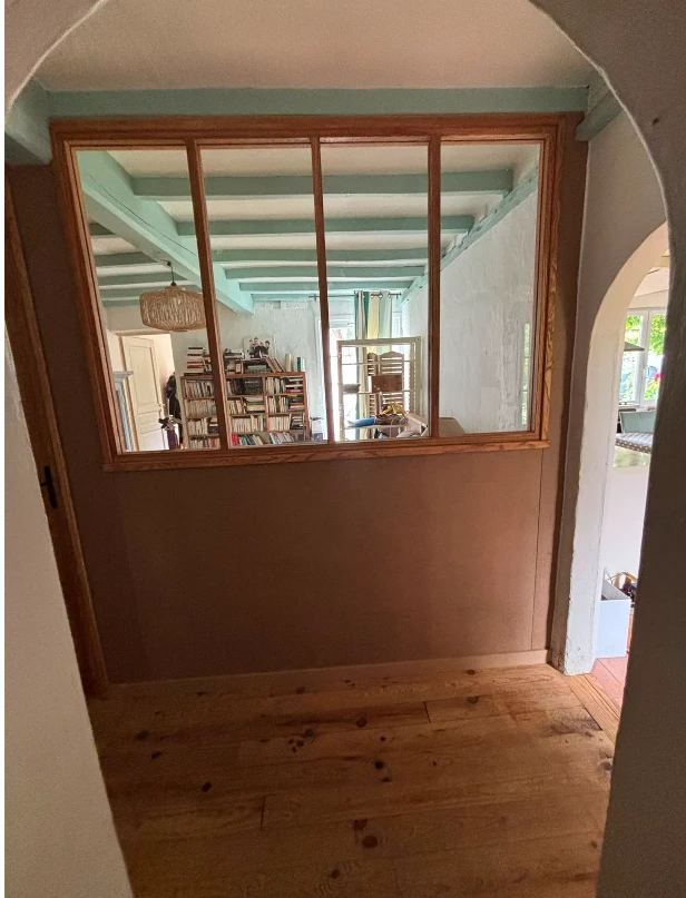 Cloison sur mesure avec porte et verrière à Wavrans sur L'AA