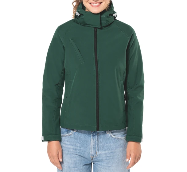 Veste softshell à capuche amovible femme personnalisable