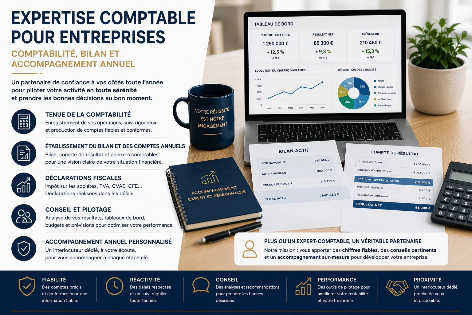 Expertise comptable pour entreprises – Comptabilité, bilan et accompagnement annuel