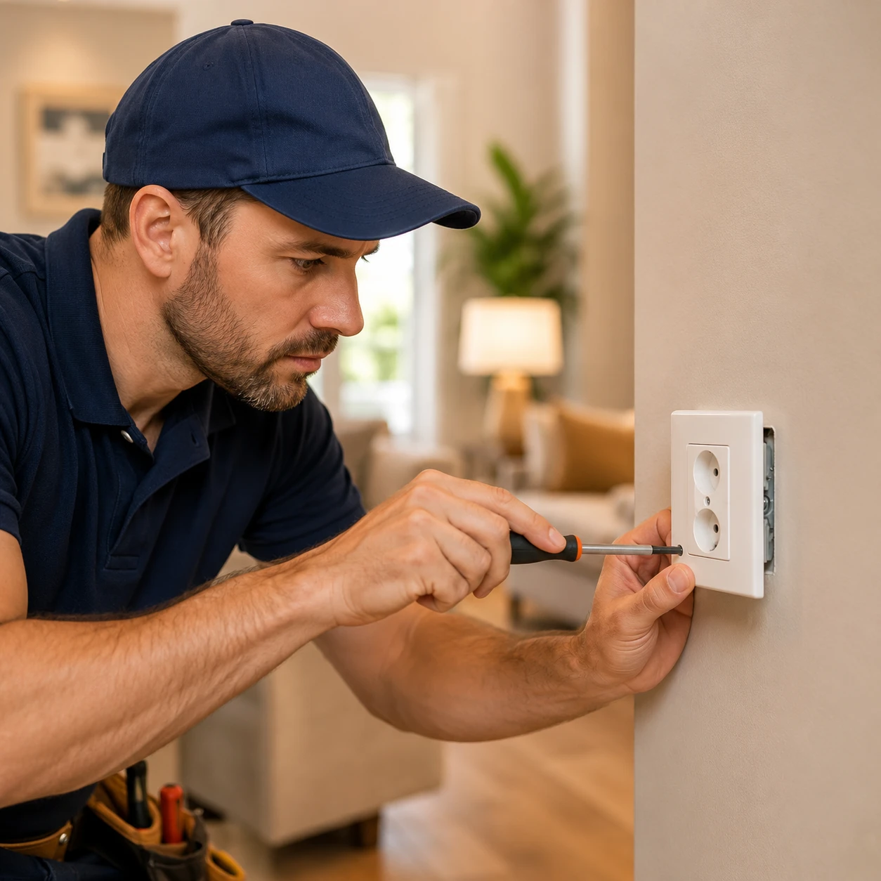 Remplacement d’une prise ou d’un interrupteur (logement de plus de 2 ans)