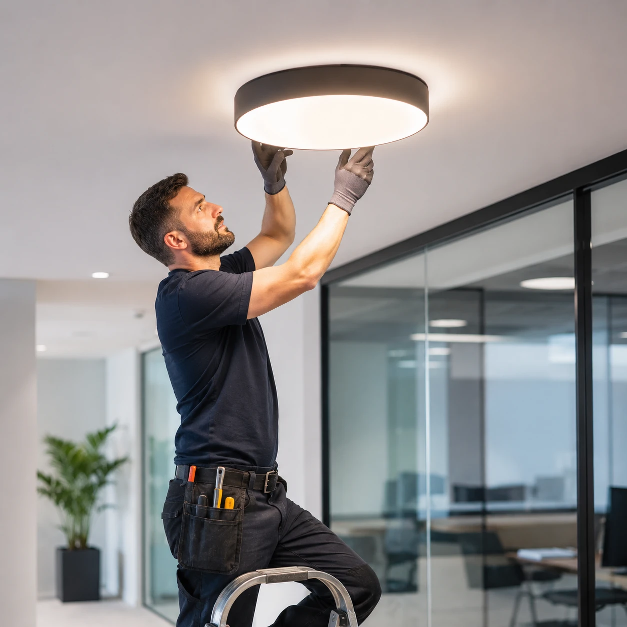 Pose d’un luminaire intérieur standard (logement de plus de 2 ans)