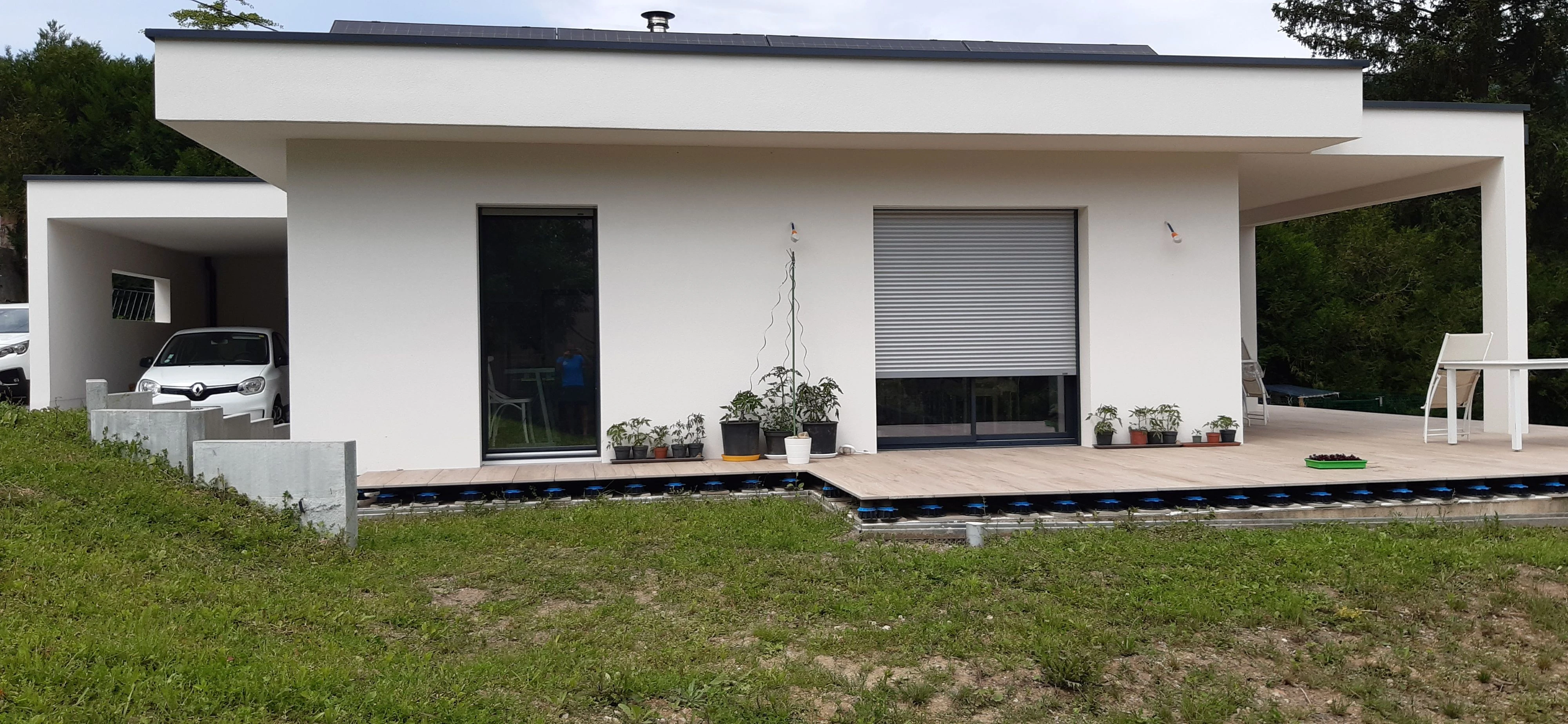 Construction d'une villa contemporaine de plain-pied en Alsace à Fellering (68)