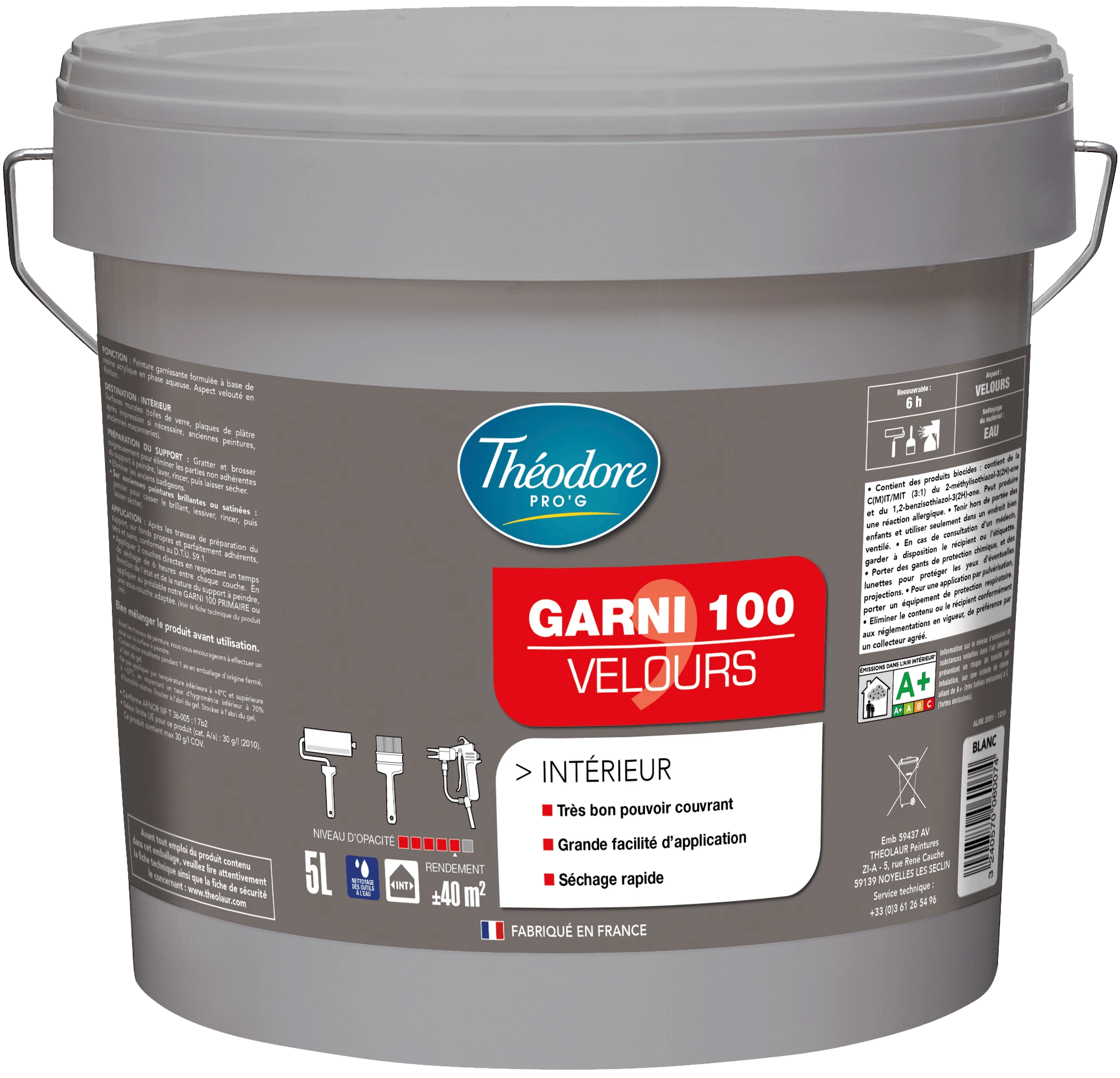 PRO G GARNI100 VELOURS BLANC 15L
