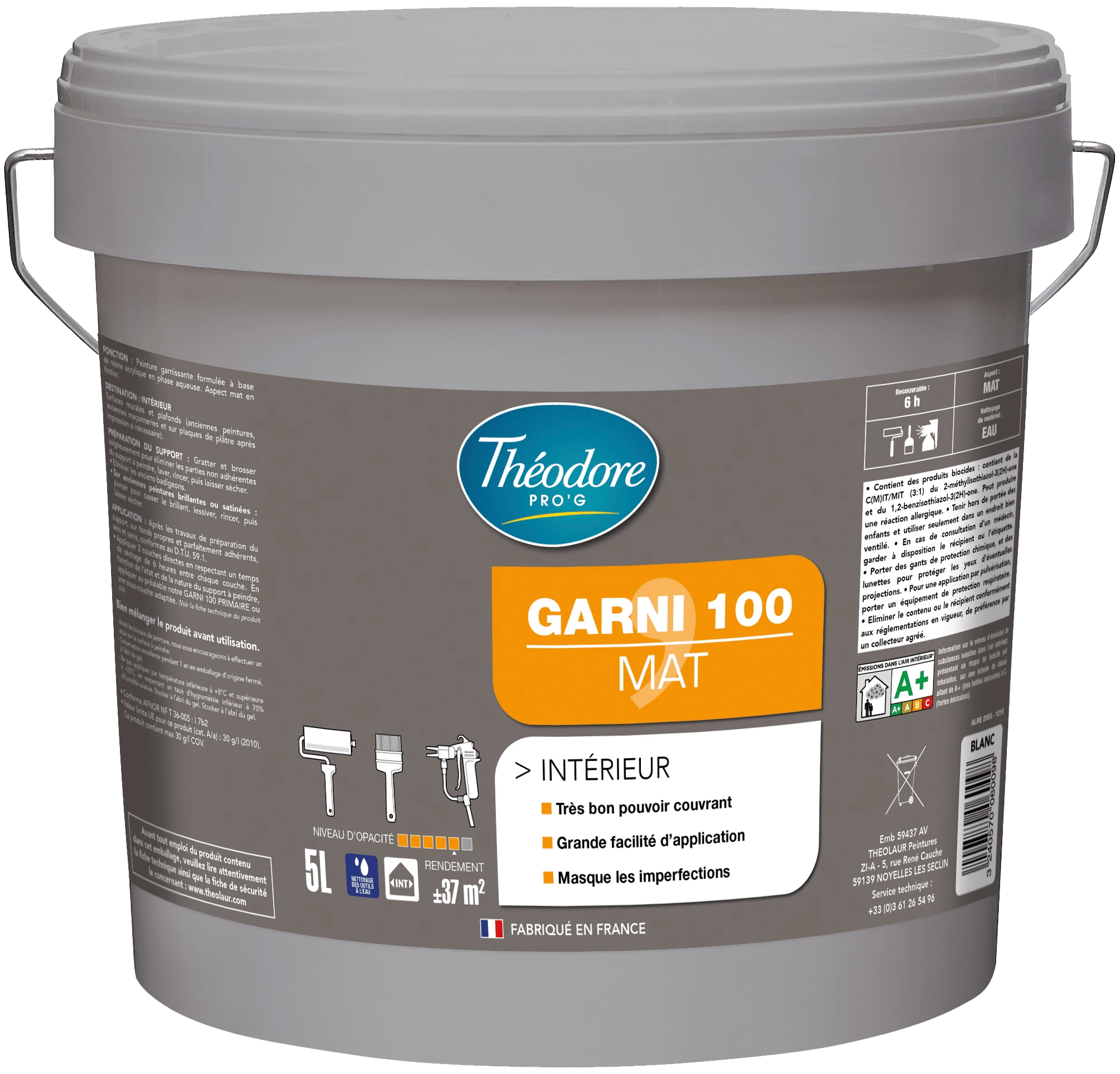 PRO'G GARNI100 MAT BLANC 15L
