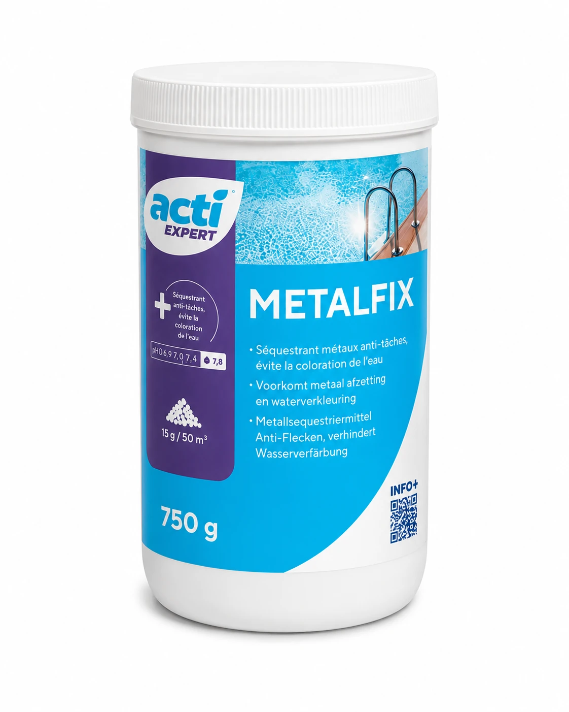 ACTI Metalfix – Séquestrant métaux piscine – 750 g