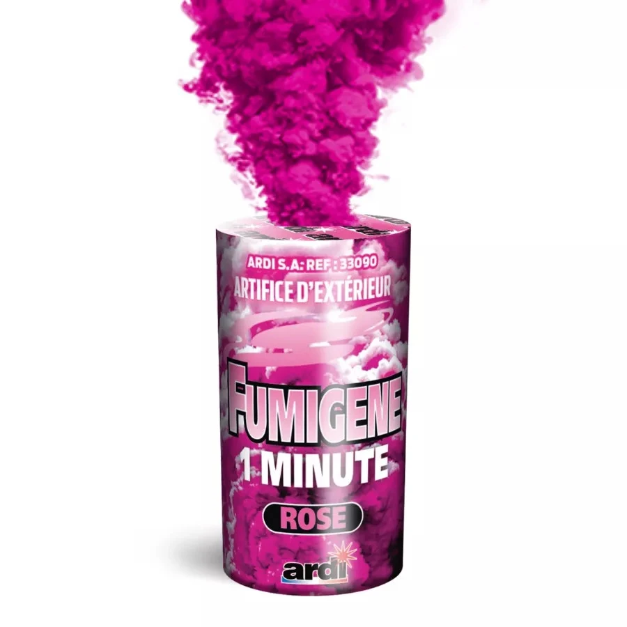 Fumigène rose 1 minute