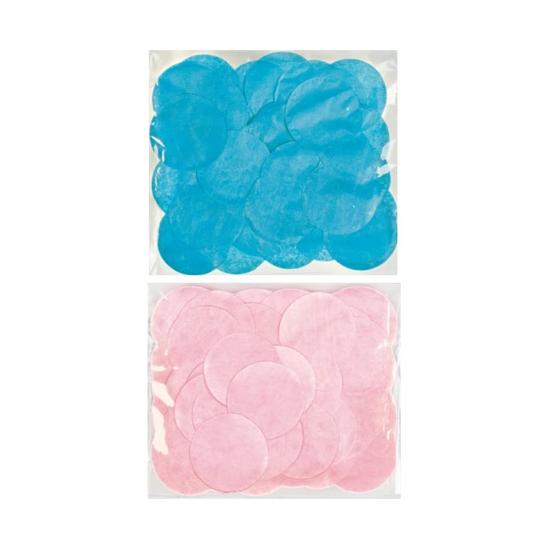 Ballon noir latex 40 cm + 2 sachets de confettis roses et bleus