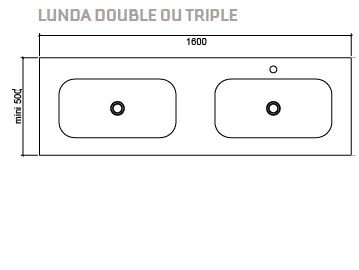 Plan vasque Lunda Double