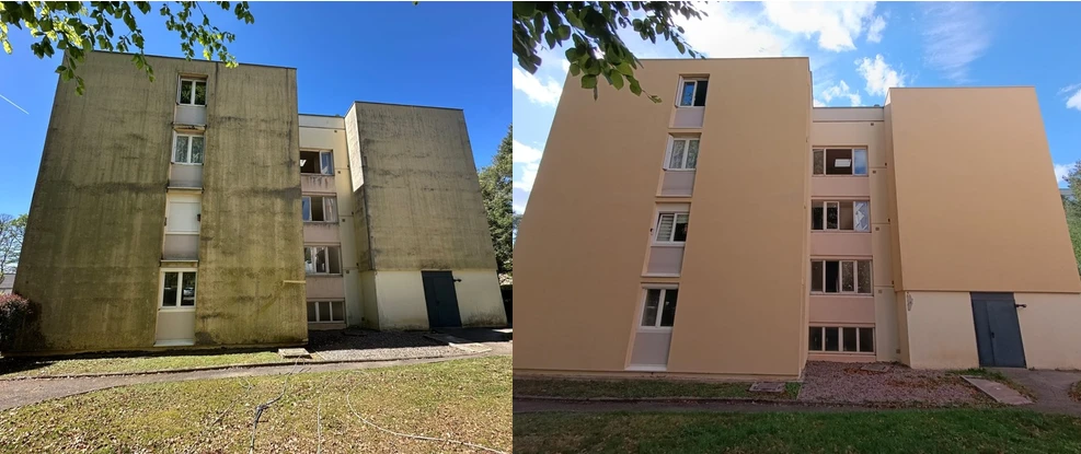 Nettoyage façade ITE ( isolation thermique extérieur)